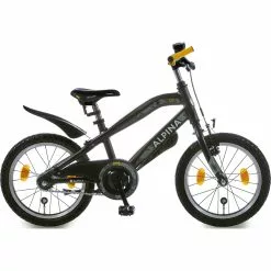 18" Alpina Trial Drengecykel 25 Cm Alu Ramme Space Mat Sort