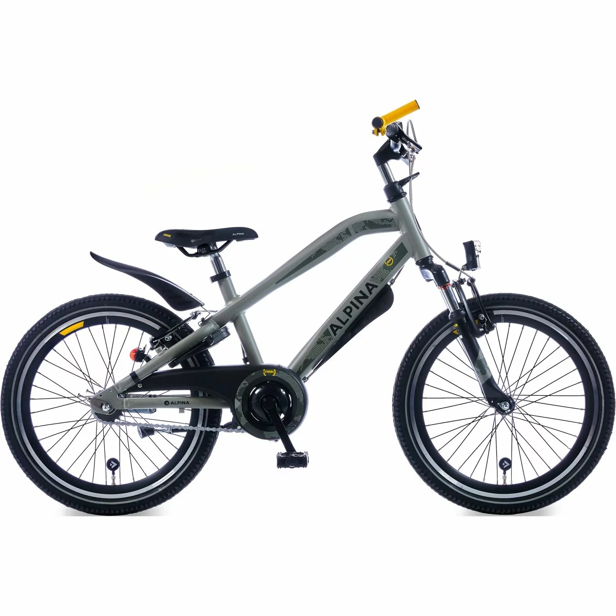 20" Alpina Trial Drengecykel 31 Cm Alu Ramme Desert Mat Grå 1 20" Alpina Trial Drengecykel 31 Cm Alu Ramme Desert Mat Grå