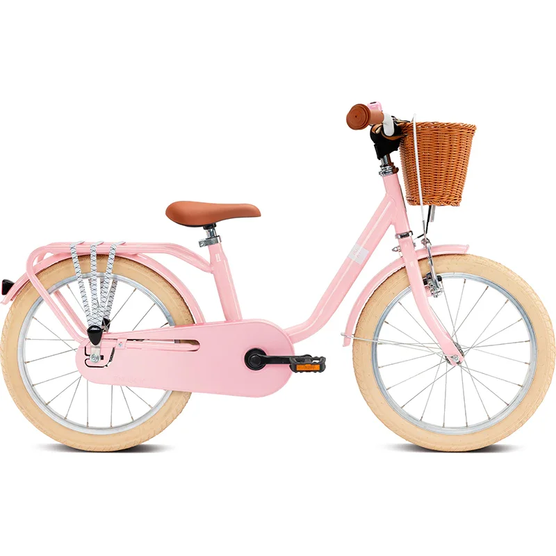 Puky Pigecykel 18 Tommer Retro Roze Med Kurv 1 Puky Pigecykel 18 Tommer Retro Roze Med Kurv