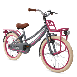 Supersuper 20 Tommer Pigecykel Lola Super Super Grå Pink