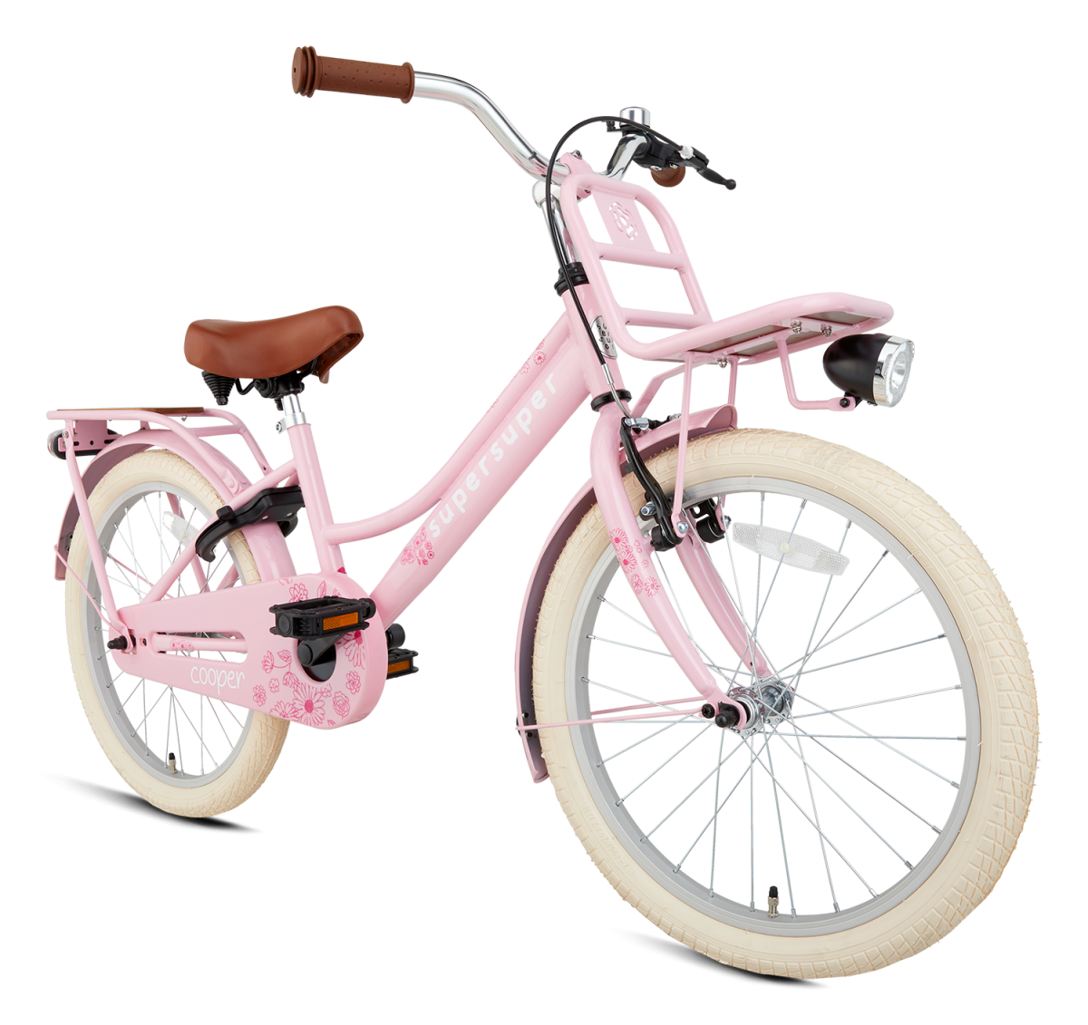 Supersuper 20 Tommer Pigecykel Cooper Bamboo Roze 1 Supersuper 20 Tommer Pigecykel Cooper Bamboo Roze