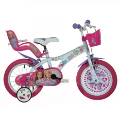 Dino Barbie 14 Tommer Pigecykel Med Dukkestol, Cykelkurv