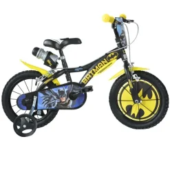 Dino Batman 16 Tommer 27 Cm Drengecykel, Sort/gul
