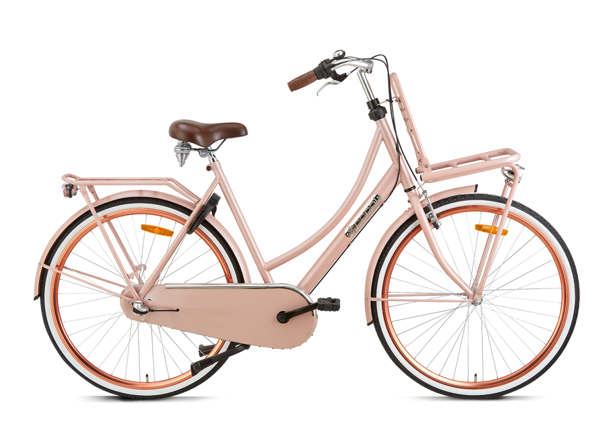 28 Tommer Damecykel Popal Daily Basic 3 Gear, Laks Farvet 1 28 Tommer Damecykel Popal Daily Basic 3 Gear, Laks Farvet