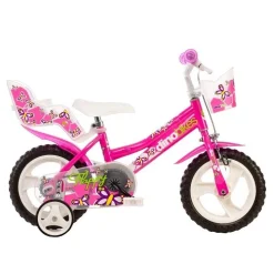 Dino Happy 12 Tommer Pigecykel Lyserød
