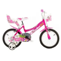 Dino Happy 14 Tommer Pigecykel Pink