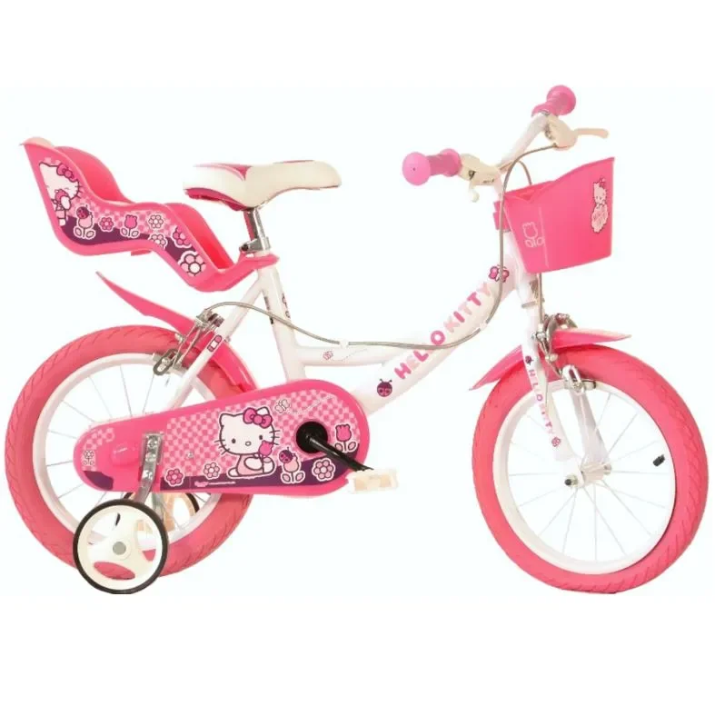 Dino Hello Kitty 14 Tommer Pigecykel Hvid/lyserød 1 Dino Hello Kitty 14 Tommer Pigecykel Hvid/lyserød