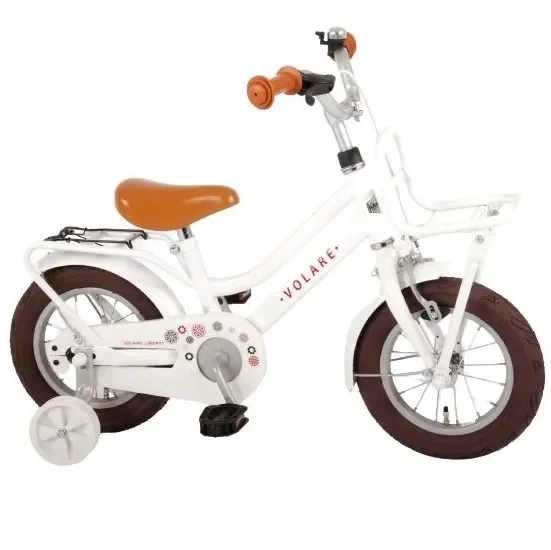 Volare Liberty 12 Tommer Pigecykel Med Fodbremse, Hvid 1 Volare Liberty 12 Tommer Pigecykel Med Fodbremse, Hvid