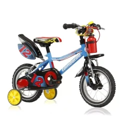 Lombardo Monopoli 12" Børnecykel Blå Med Støttehjul, Håndbremse