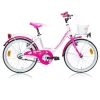 Pigecykel 20" Lombardo Mariposa Hvid/pink Håndbremse