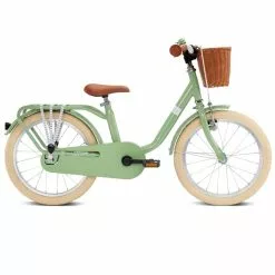Puky Pigecykel 18 Tommer Retro Pistacie Grøn Med Kurv