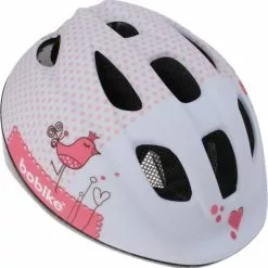 Baby Hjelm Søde Piger Hvid / Lyserød Størrelse 46/53